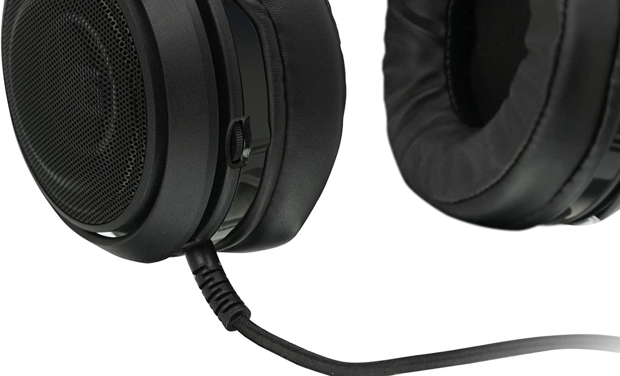 IOGEAR Kaliber NUKLEUS Gaming Headset - Xbox One S/Xbox One - PS4 - PC/Mac & Mobile Devices - 50mm Drivers - Built-in Volume Control - 3.5mm 4-Pole Stereo Plug - Includes Y Adapter for PCs - GHG601