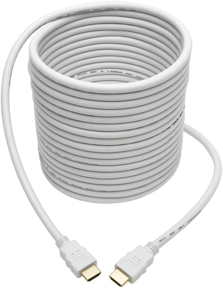 Tripp Lite P568-025-WH High Speed HDMI 4K Cable, Ultra HD Digital Video Audio 4K @ 30Hz M/M, 25', White 25 ft. White