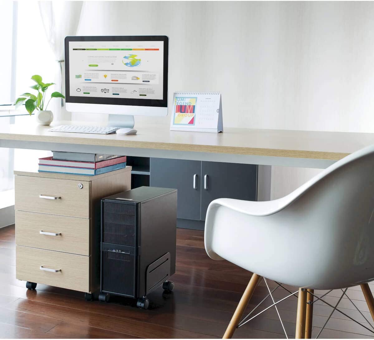 Tripp Lite CPU Caddy for Computer Towers Mobile Width Adjustable Locking (DCPU2)