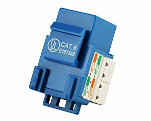 Monoprice Cat6 Punch Down Keystone Jack - Blue