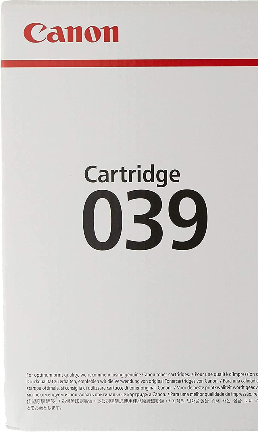 Canon Genuine Toner, Cartridge 039 Black (0287C001), 1 Pack, for Canon imageCLASS LBP352dn, LBP351dn Laser Printers