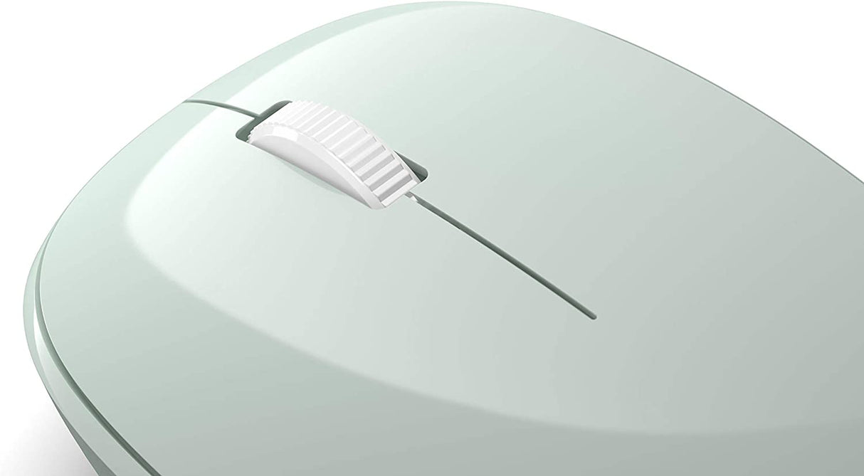 Microsoft Bluetooth Mouse - Mint. Comfortable design, Right/Left Hand Use, 4-Way Scroll Wheel, Wireless Bluetooth Mouse for PC/Laptop/Desktop, works with for Mac/Windows Computers