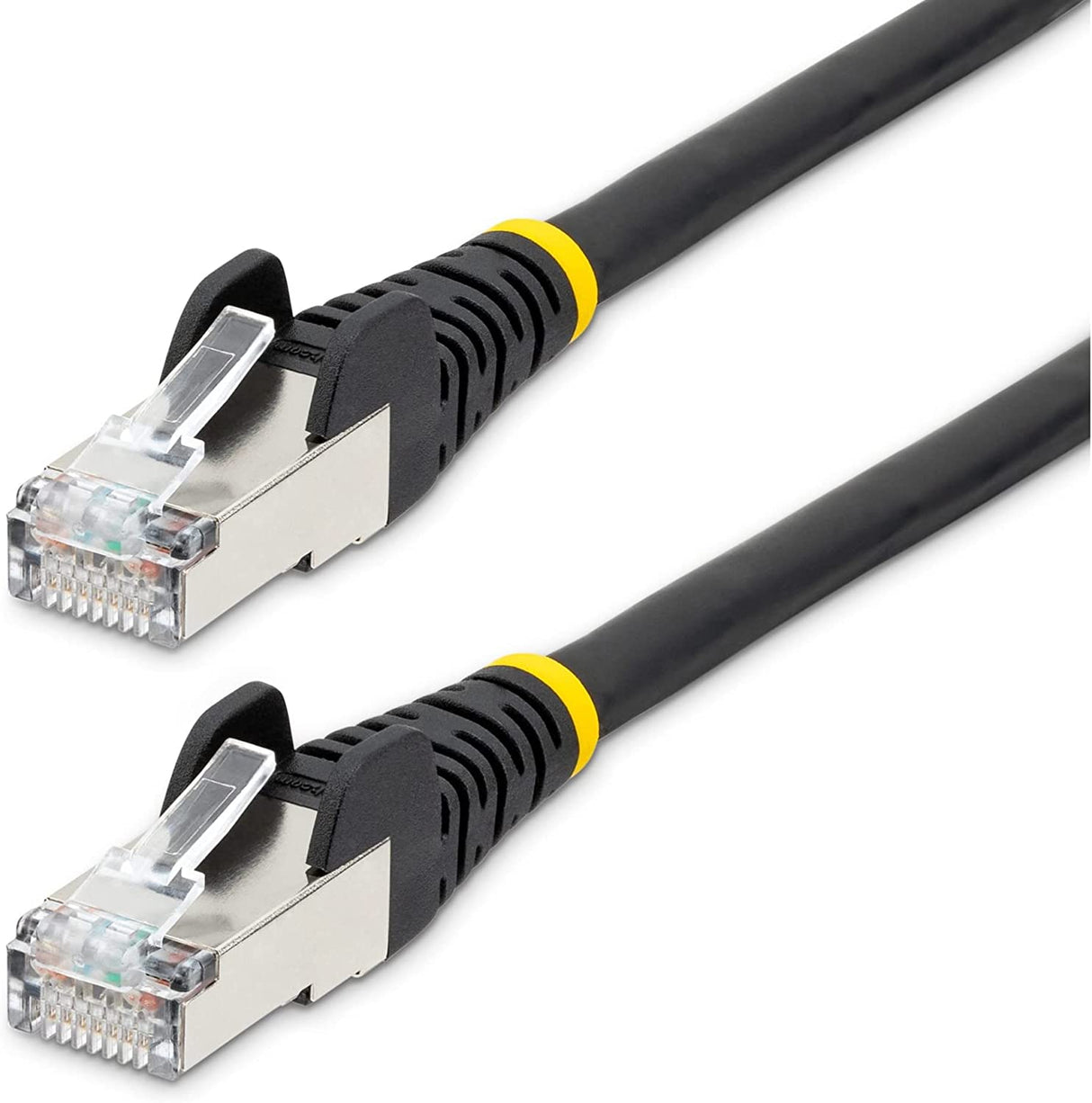 StarTech.com 8ft CAT6a Ethernet Cable - Low Smoke Zero Halogen (LSZH) - 10 Gigabit 500MHz 100W PoE RJ45 S/FTP Black Network Patch Cord Snagless w/Strain Relief (NLBK-8F-CAT6A-PATCH)