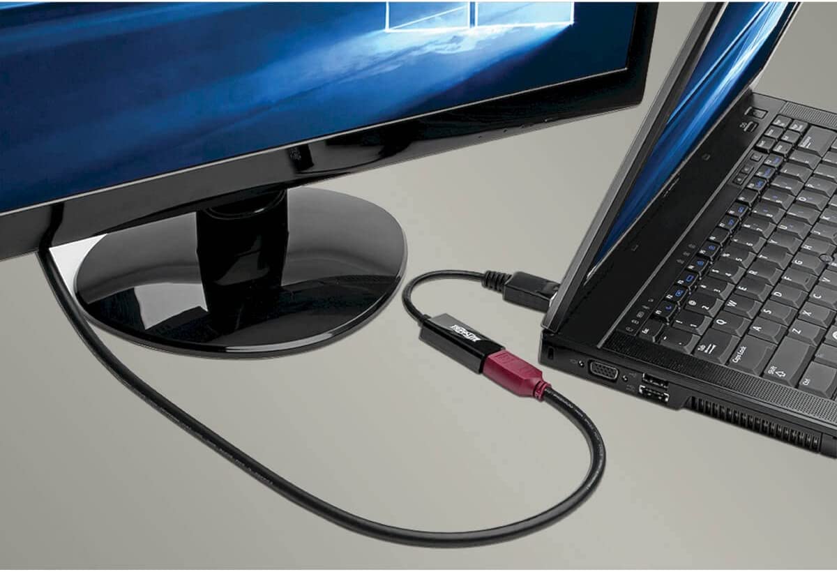 Tripp Lite DisplayPort to HDMI Adapter Converter 4K @ 60Hz, Latching Connector, DP 1.2 to HDMI 2.0 M/F, DP to HDMI (P136-06N-H2V2LB),Black