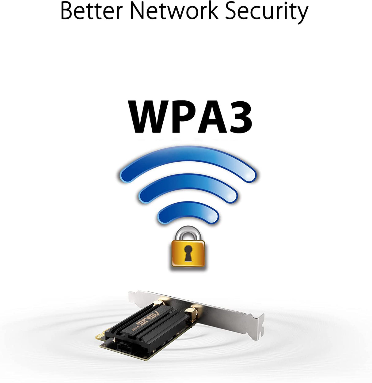 ASUS WiFi 6E + Bluetooth 5.2 PCI-E Expansion Card (PCE-AXE58BT) - Supports 6GHz Band, WPA3, 160MHz, WPA3 Network Security, OFDMA and MU-MIMO, External Antenna, Magnetic Base, Ultra Low Latency