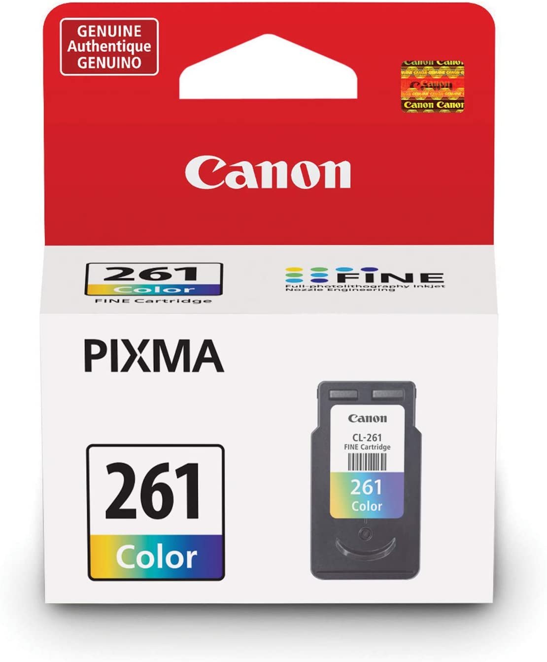 Genuine Canon CL-261 Colour Ink Printer Cartridge Ink Multi One Size