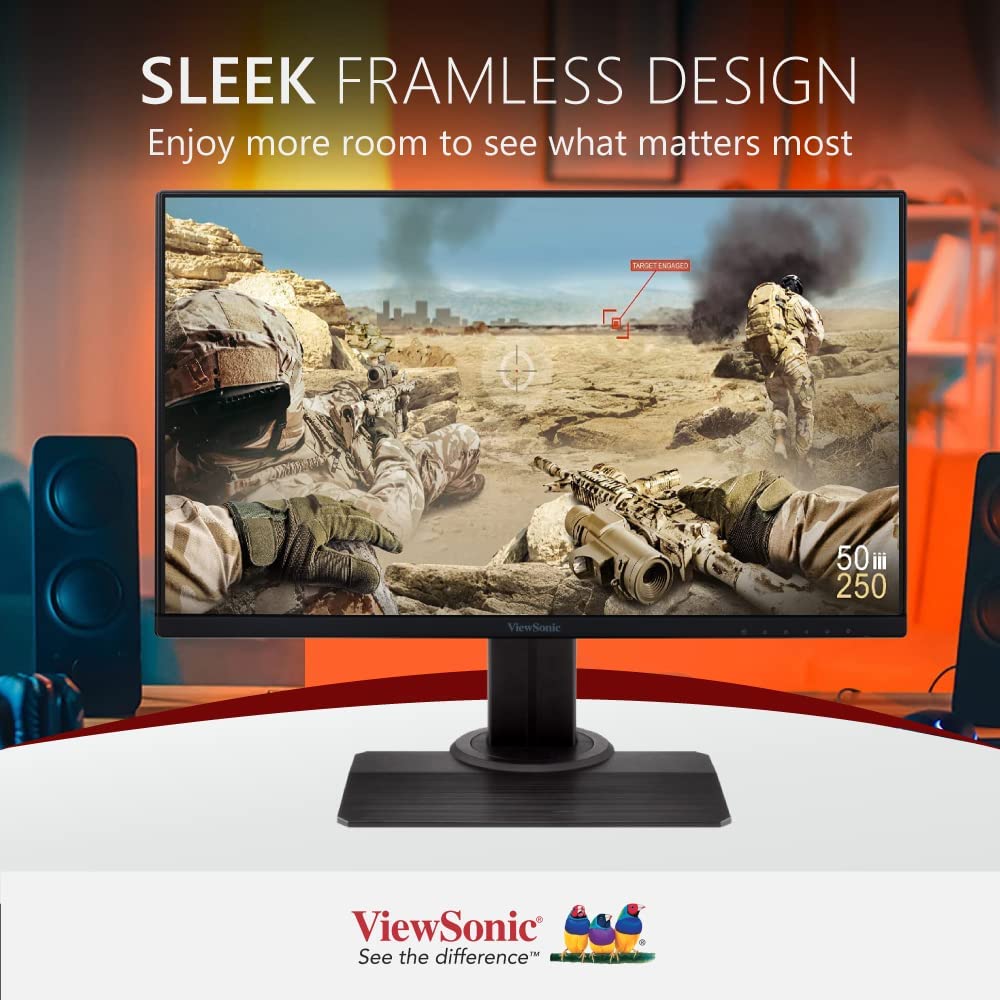 ViewSonic OMNI XG2431 24 Inch 1080p 1ms 240Hz Gaming Monitor with AMD FreeSync Premium, Advanced Ergonomics, Eye Care, HDMI and DisplayPort for Esports 24-Inch 1080p 240Hz