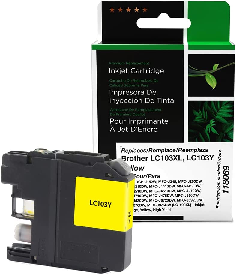 Clover imaging group Clover Imaging Replacement High Yield Ink Cartridge Replacement for Brother LC103XL, Yellow