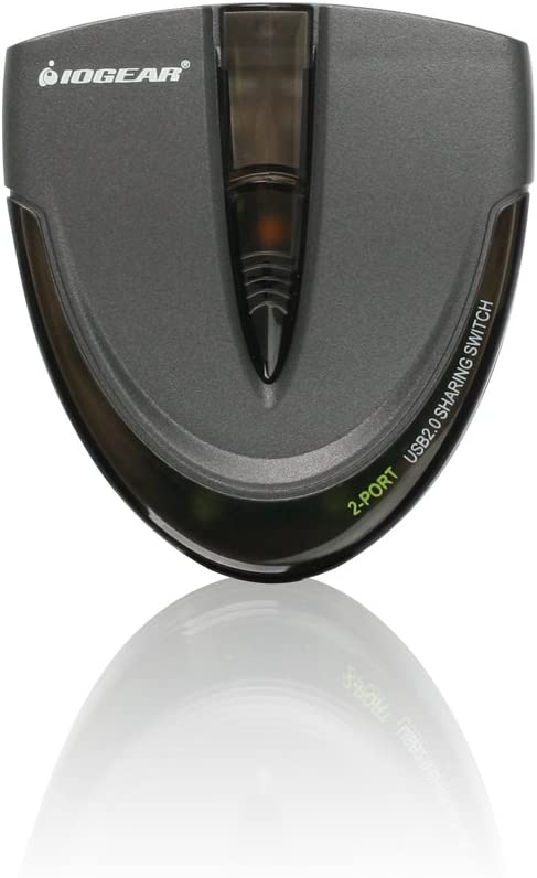 IOGEAR 2 Port USB 2.0 Switch - Auto Printer Switch - Manually or Auto Control - LEDs Indicate - Plug n Play - GUB231 2-Port USB-A