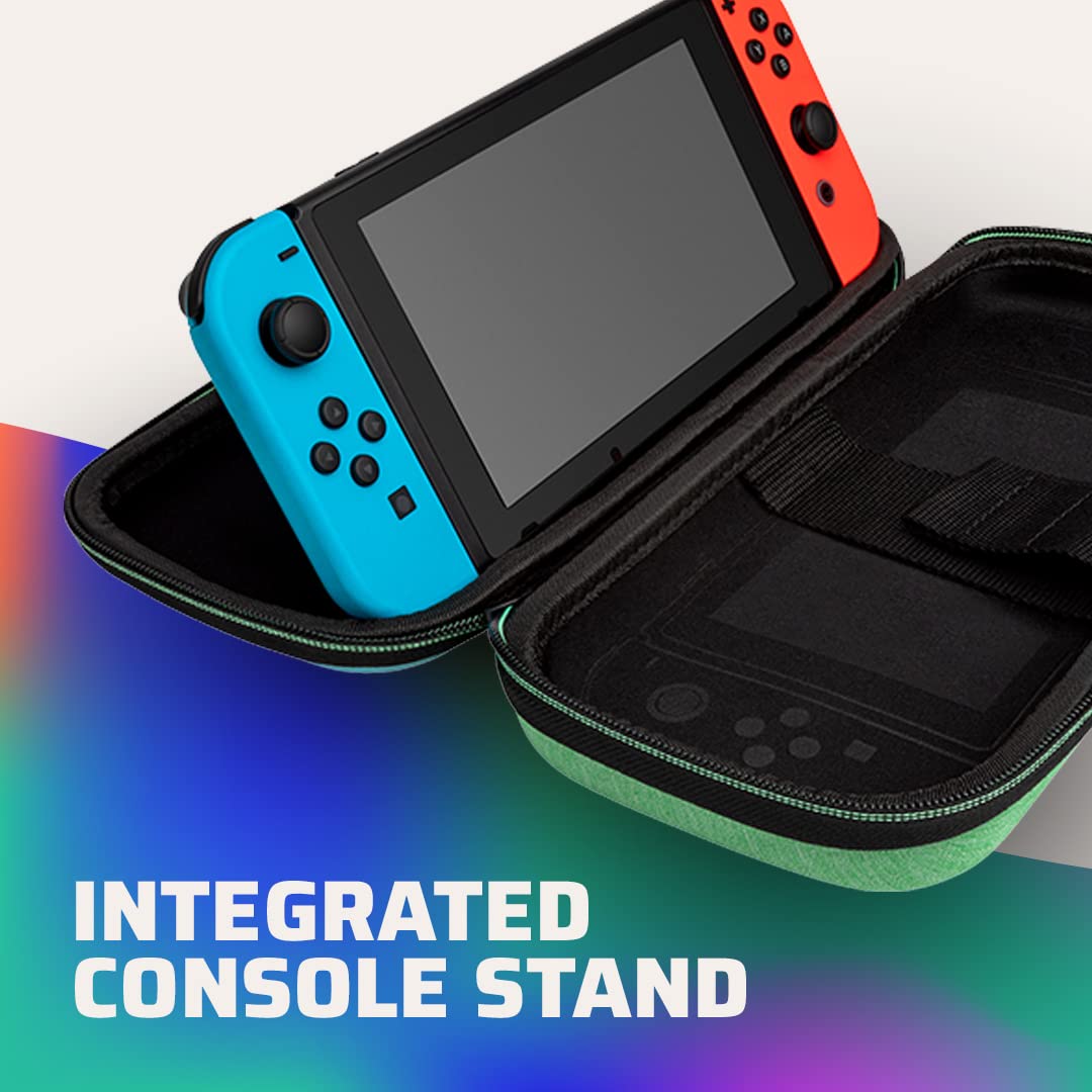 PDP Gaming Officially Licensed Switch Slim Deluxe Travel Case - Animal Crossing - Semi-Hardshell Protection - Protective PU Leather - Holds 14 Games - Works with Switch OLED & Lite - Perfect for Kids Animal Crossing Tom Nook