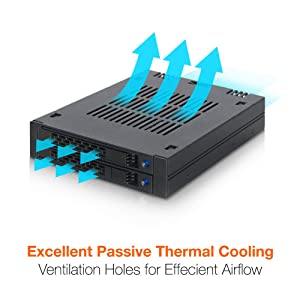 ICY DOCK 2 x 2.5 SAS/SATA HDD/SSD Mobile Rack for External 3.5” Bay | ExpressCage MB742SP-B Dual BAY HDD