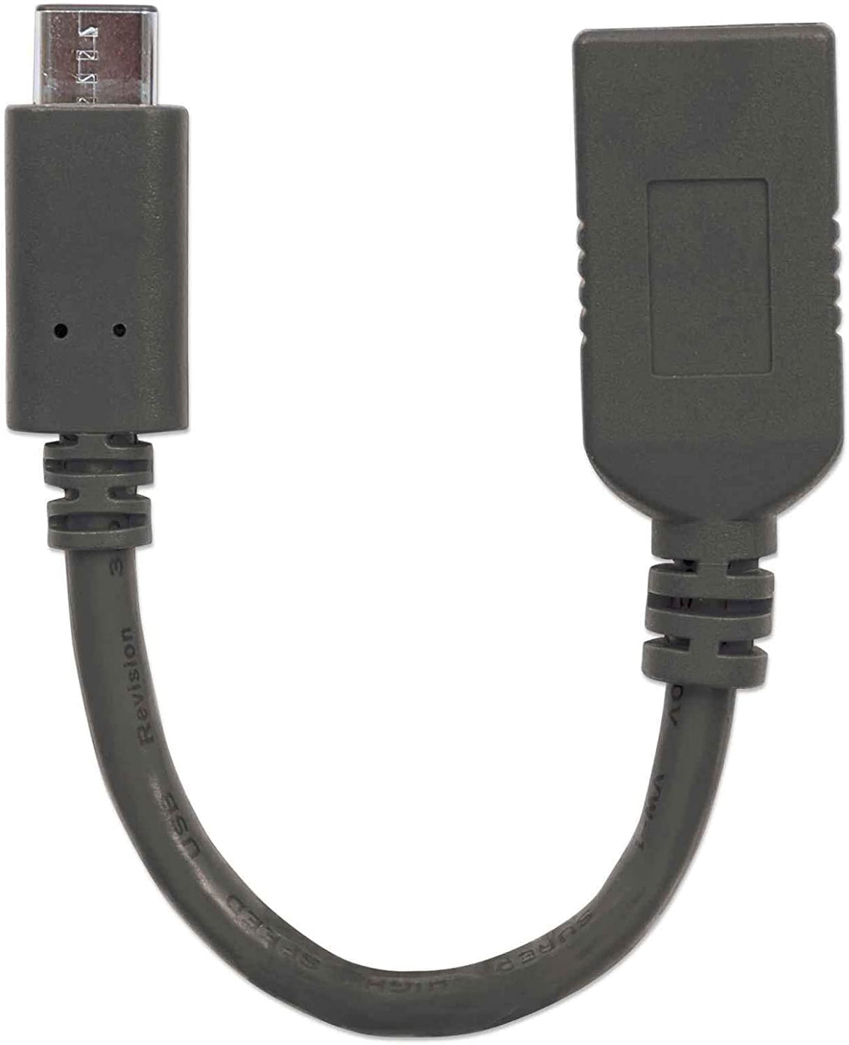 Manhattan Products USB-If Certified SuperSpeed Type-C Device Cable, USB 3.1, Gen 1, 5 Gbps, Type-C Male to Type-A Female, 15 cm (6 in.), Black Black 15 cm, 5 Gbps (Polybag) USB-C to USB-A Cable
