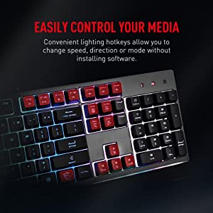 MSI Vigor GK30 Combo, 6-Zone RGB GK30 Gaming Keyboard & GM11 Gaming Mouse, Water Repellent & Splash-Proof, 5000 DPI