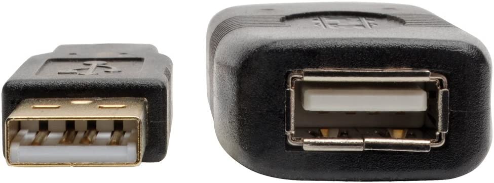 Tripp Lite Active USB 2.0 Extension Cable USB-A M/F 25ft 25' 7.6M (U026-025), Black