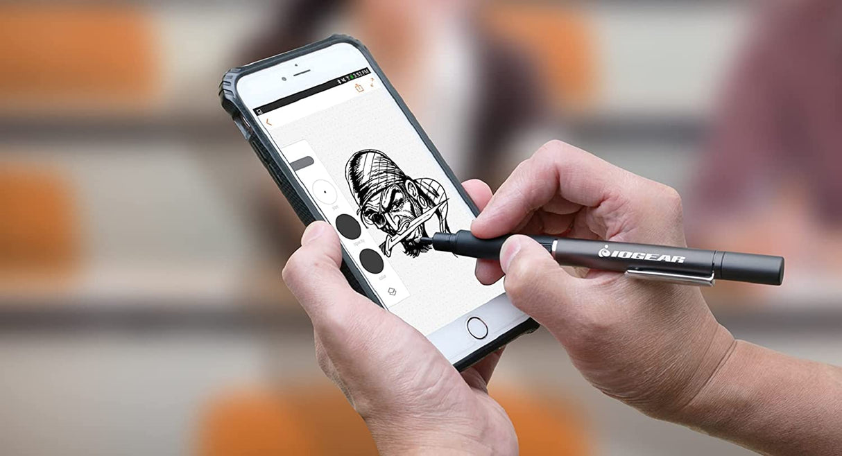 IOGEAR PenScript Active Electronic Stylus with Precision Power Tip Technology for iPhone, iPad, Androids, Surface and most Touchscreens