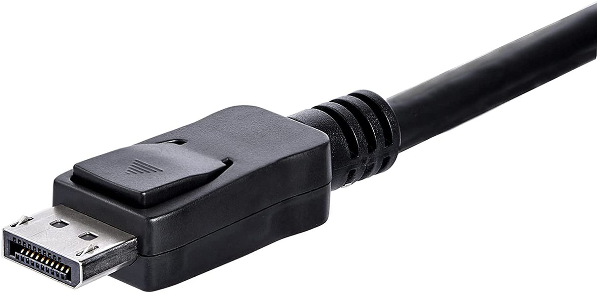 StarTech.com DisplayPort Cable - 1 ft - with Latches - Short DP Cable - 4K DisplayPort to DisplayPort Cable - DisplayPort 1.2 Cable (DISPLPORT1L),Black,1 ft/0.3 m