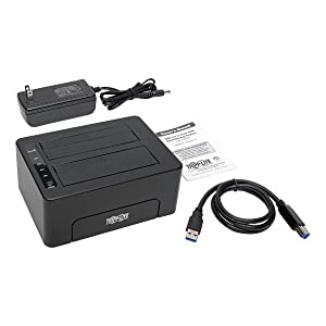 Tripp Lite USB 3.0 SuperSpeed to Dual SATA External Hard Drive Docking Station with Cloning for 2.5in or 3.5in HDD(U339-002) 2.5"/3.5" HDD Dual