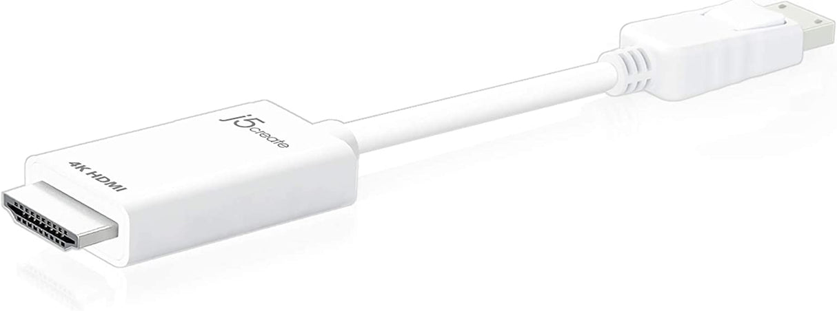 J5 create DisplayPort to 4K HDMI Active Adapter by j5create| Male Displayport Male HDMI | 4K Ultra HD | HDMI 1.4b | Compliant with DisplayPort 1.2 and 1.1 | 6ft in Length JDC158