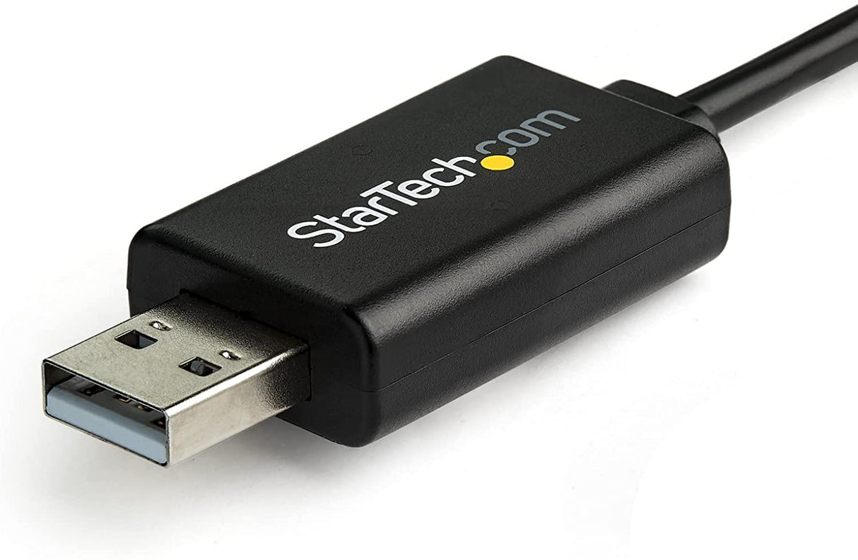 StarTech.com 6 ft (1.8 m) Cisco USB Console Cable - USB to RJ45 Rollover Cable - 460Kbps - Windows, Mac and Linux Compatible - M/M (ICUSBROLLOVR),Black