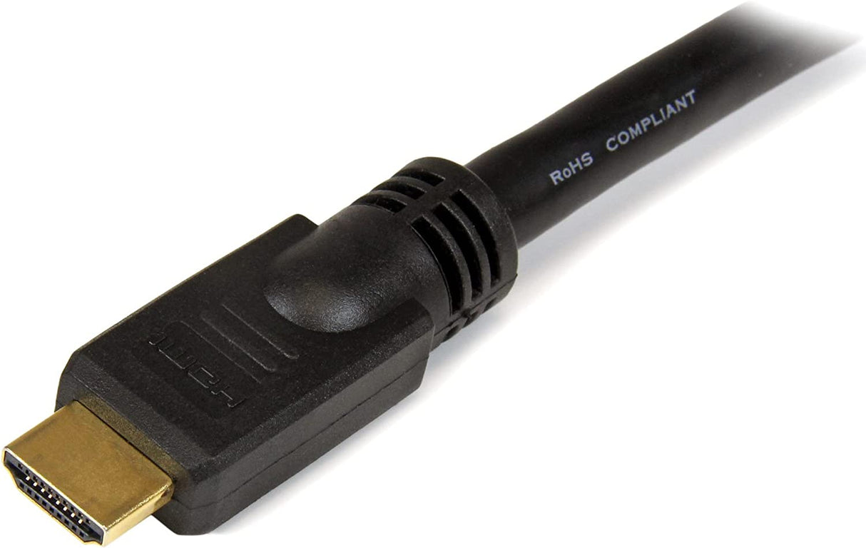 StarTech.com 40 ft High Speed HDMI Cable M/M - 4K @ 30Hz - No Signal Booster Required - HDMI to HDMI - Audio/Video - Gold-Plated (HDMM40) Black 40 ft / 12m HDMI Cable