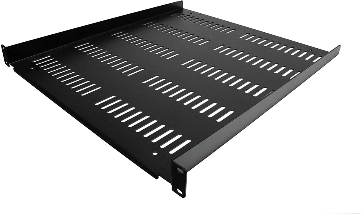 StarTech.com 1U Server Rack Shelf - Universal Vented Rack Mount Cantilever Tray for 19" Network Equipment Rack & Cabinet - Durable Design - Weight Capacity 55lb/25kg - 20" Deep (SHELF-1U-20-FIXED-V) 1U 20" Depth