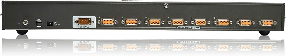 IOGEAR 8-Port USB PS/2 Combo VGA KVMP Switch with USB KVM Cables, GCS1808KITU