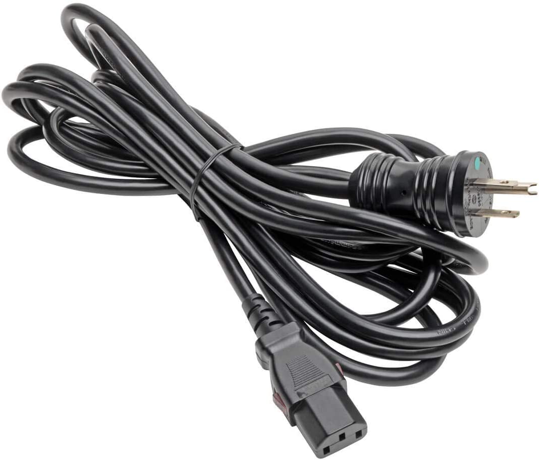 Tripp Lite Hospital-Grade Computer Power Cord (Nema 5-15P to C13), Locking C13 Connector, 10A, 125V, 18AWG, 15 ft. (P006-L15-HG10) 15 ft Hospital Grade