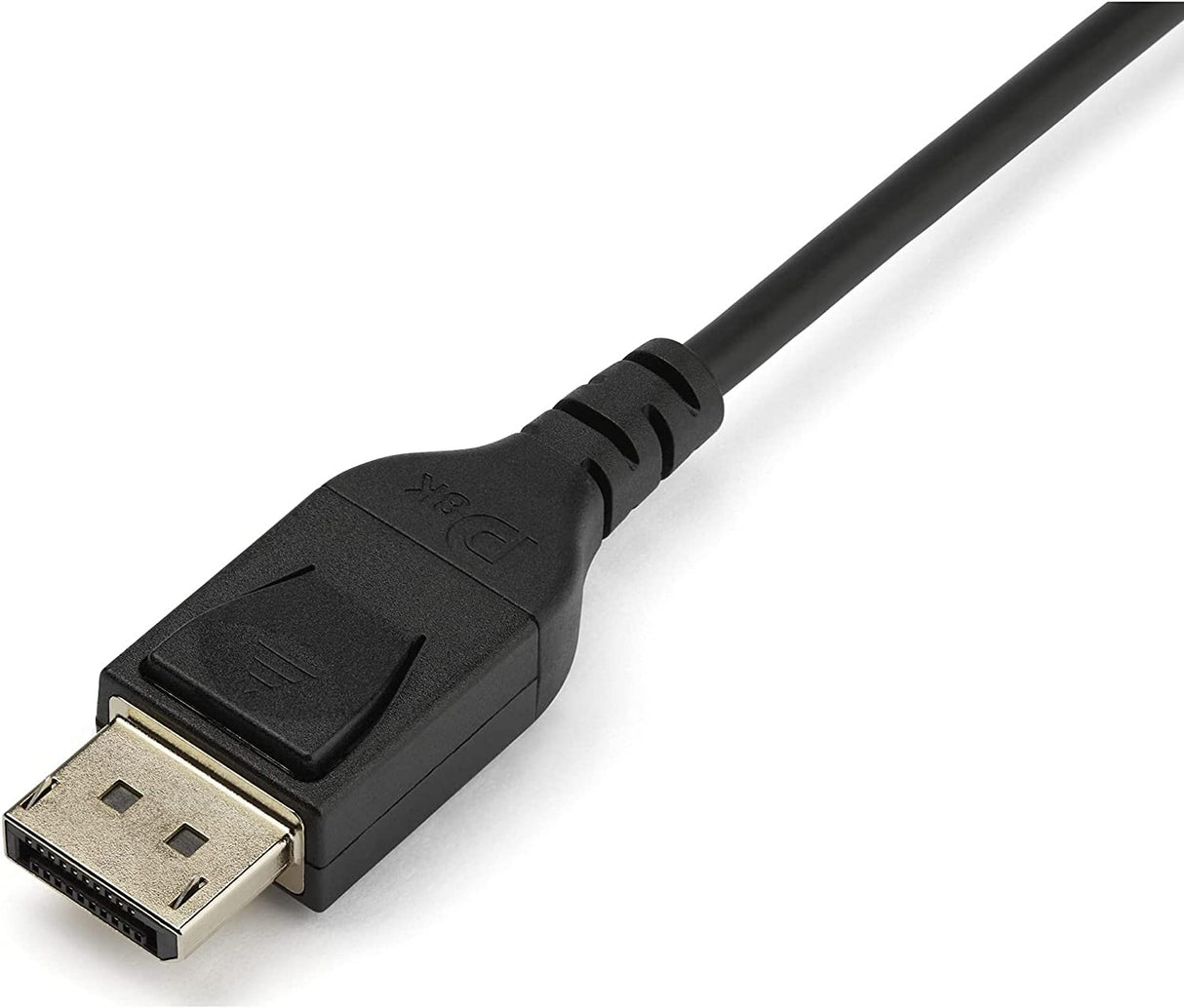 StarTech.com 1m VESA Certified DisplayPort 1.4 Cable - 8K 60Hz HBR3 HDR - 3ft Super UHD DisplayPort to DisplayPort Monitor Cord - Ultra HD 4K 120Hz DP 1.4 Slim Video Cable M/M DP Connector (DP14MM1M) 3 ft / 1 m