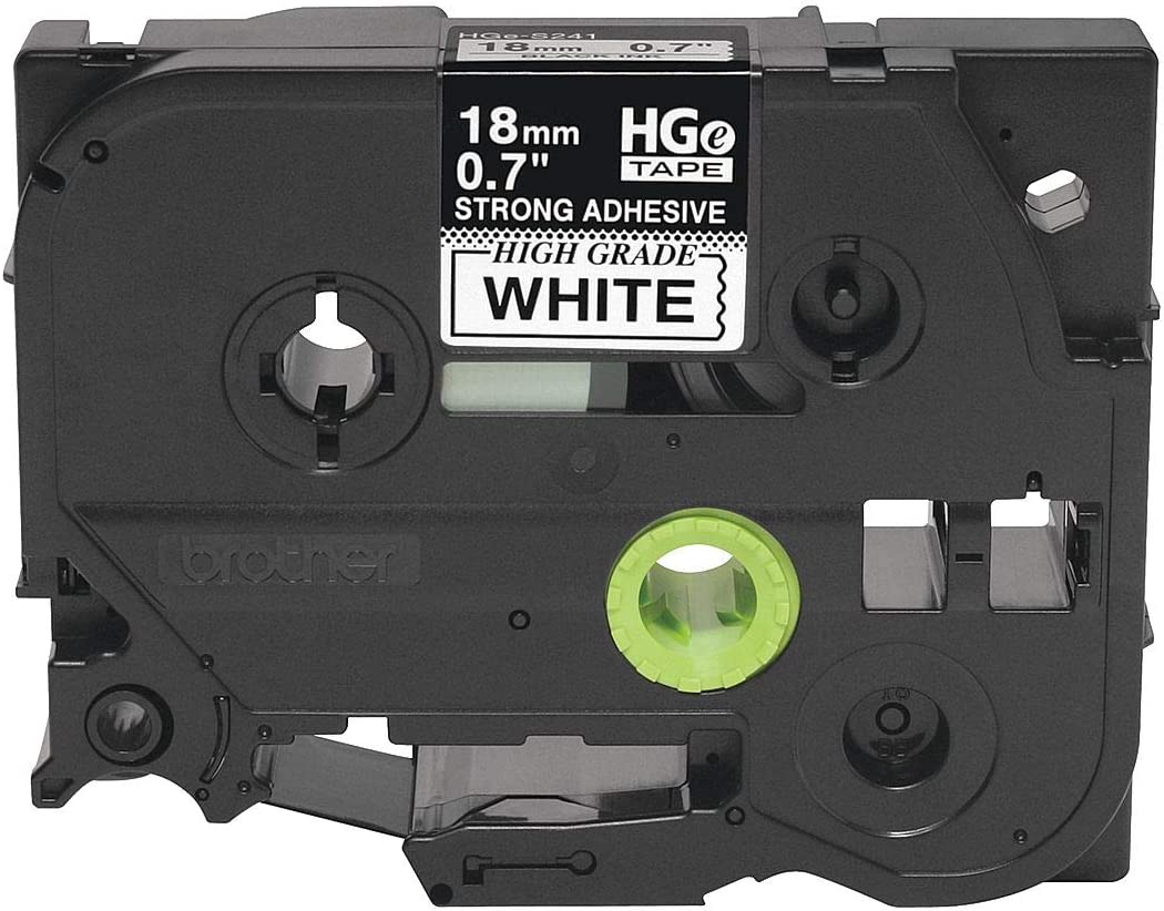 Brother HGES2415PK Black on White Extra-Strength Adhesive Label Tape