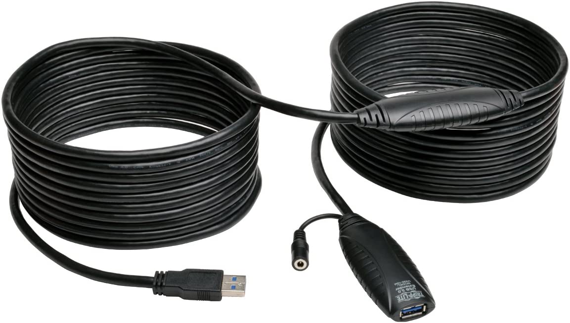 Tripp Lite USB-A 3.0 SuperSpeed Active Extension Cable Repeater Cable, Male-to-Female, 32.8 Feet / 10 Meters, Daisy-Chain up to 65.61/20 Meters, 3-Year Warranty (U330-10M)