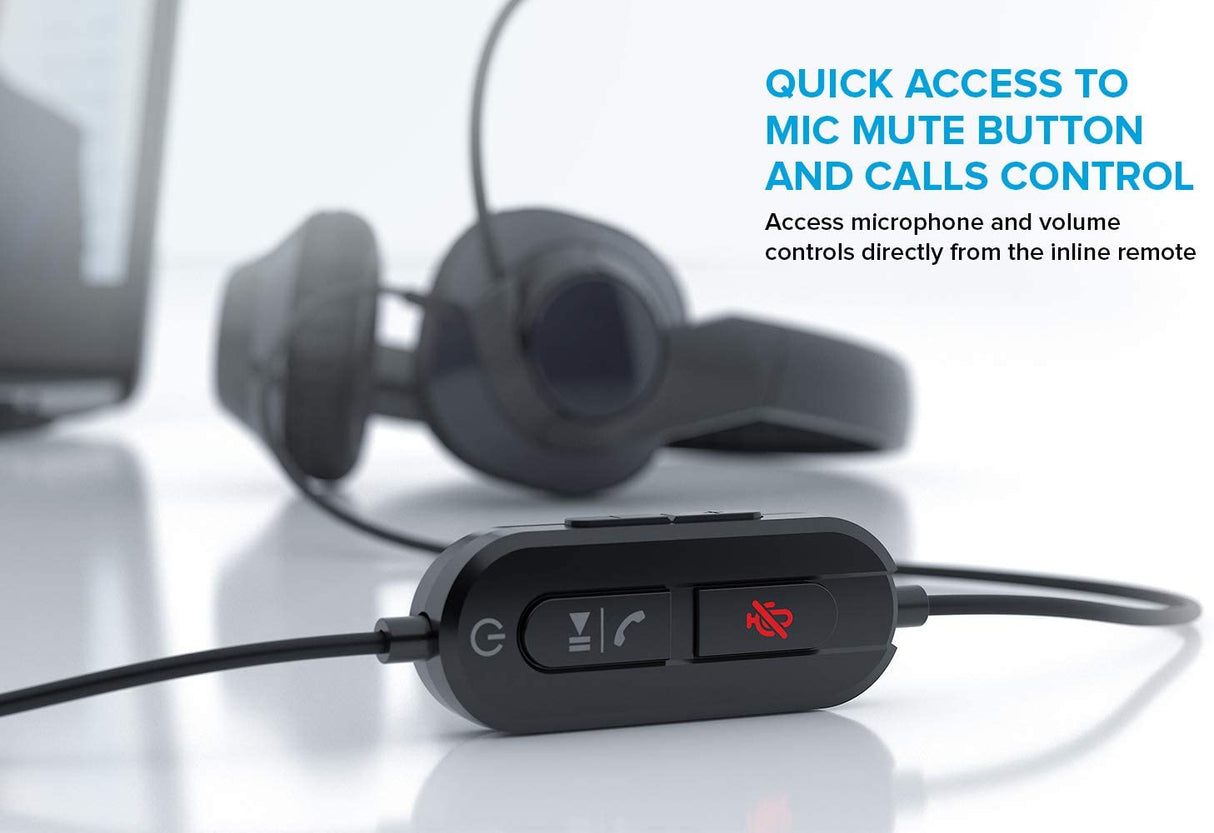 Creative HS-720 V2 USB Digital Audio On-Ear Headset with Noise-Cancelling Condenser Boom Mic, Inline Mic Mute/Calls/Volume Control and Mic-Monitoring Feature, Simple Plug-and-Play for Video Calls