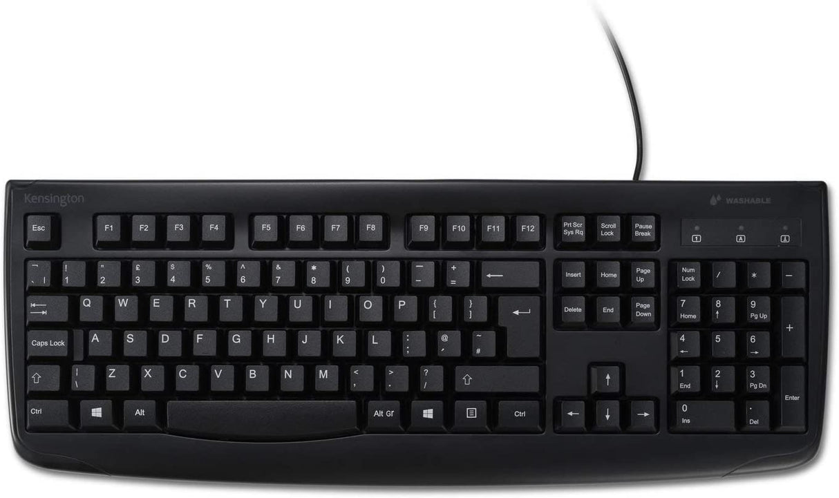 Kensington K74200CA Pro Fit USB Washable Keyboard, Black