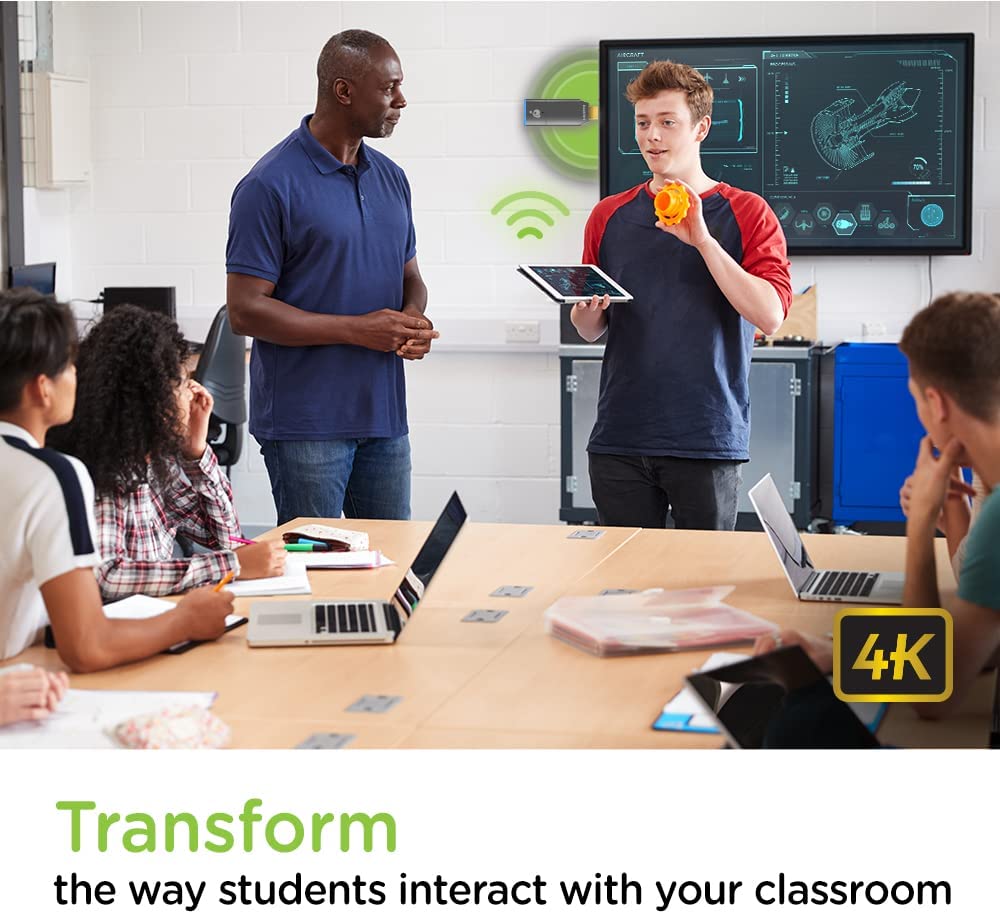 IOGEAR HDMI Wireless Video Sharing Device - 1080p@60Hz - Wireless 2.4/5GHz w/WPA-2 Security - Up to 30Ft in-Room - Mirror Mode - Laptop or Phone to Display - Win Mac OS iOS Android Chrome - GWAVRD