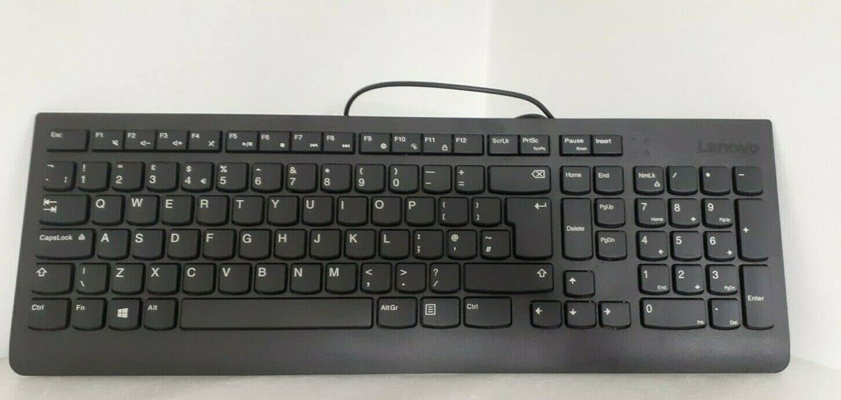 Lenovo 300 USB Keyboard, Wired, Adjustable Tilt, Ergonomic, Windows 7/8/10, GX30M39655, Black Wired Black