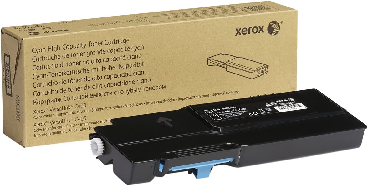 Genuine Xerox Cyan High Capacity Toner -Cartridge (106R03514) - 4,800 Pages for use in VersaLink C400/C405