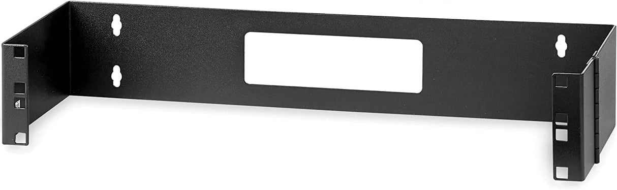 StarTech.com 2U Hinged Wall Mount Patch Panel Bracket - 6 inch Deep - 19" Patch Panel Swing Rack for Shallow Network Equipment- 22lbs (WALLMOUNTH2)