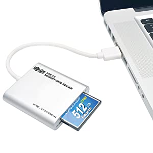 Tripp Lite USB 3.0 SuperSpeed Multi-Drive Memory Card Reader/Writer 5Gbps Aluminum Case (U352-000-MD-AL), Multi Color SD/MS/CF Aluminumn