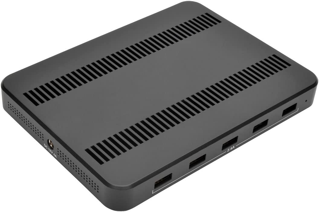 Tripp Lite 5-Port USB Fast Charging Station Hub/Device Organizer 12V4A 48W