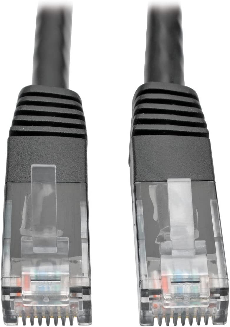 Tripp Lite Cat6 Cat5e Gigabit Molded Patch Cable RJ45 M/M 550MHz, 50 ft., Black 50 ft. Black