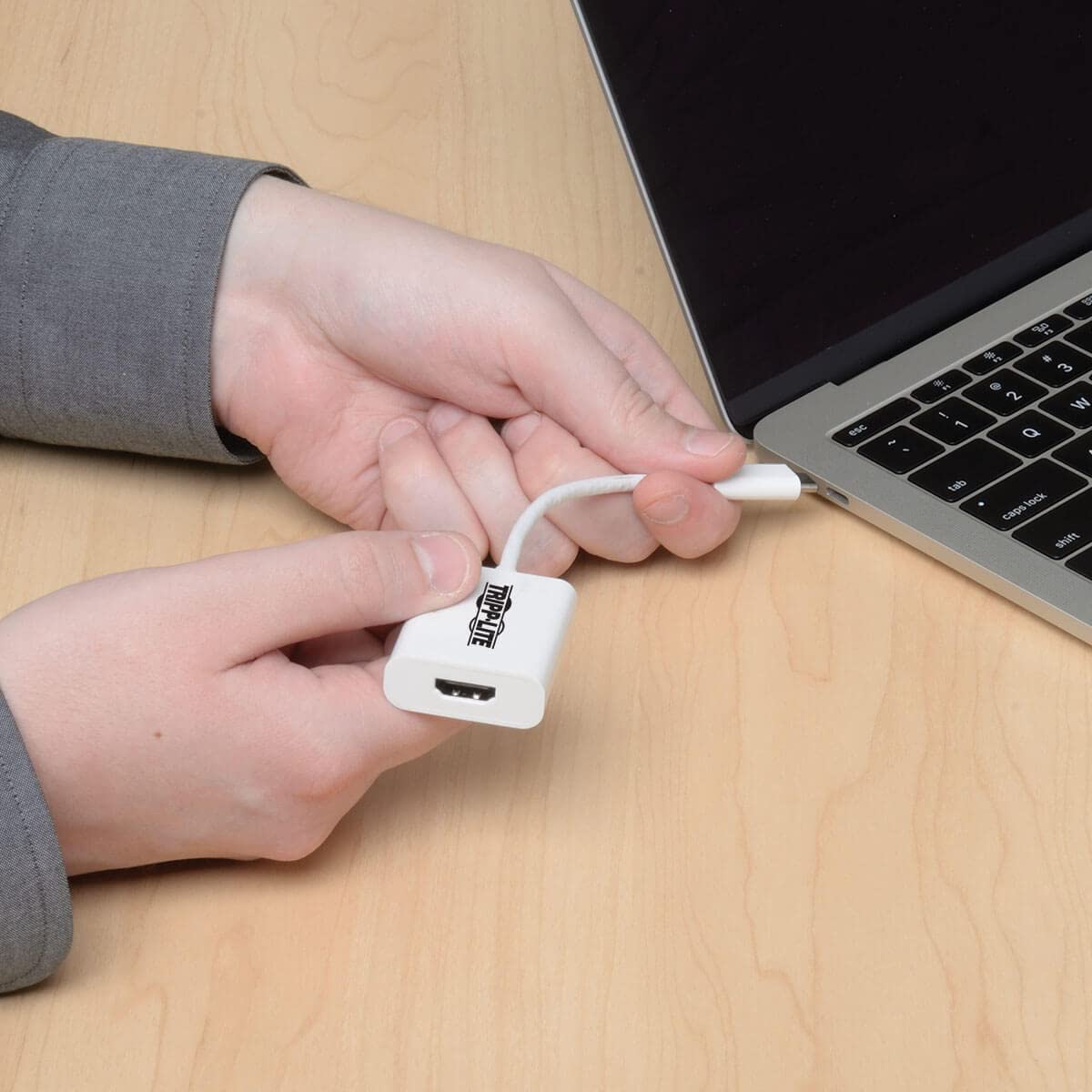 Tripp Lite USB C to HDMI Video Adapter Converter 4Kx2K M/F, Thunderbolt 3 Compatible, USB-C, USB Type-C, USB Type C, 6in (U444-06N-HD-AM) HDMI DP Alternate Mode