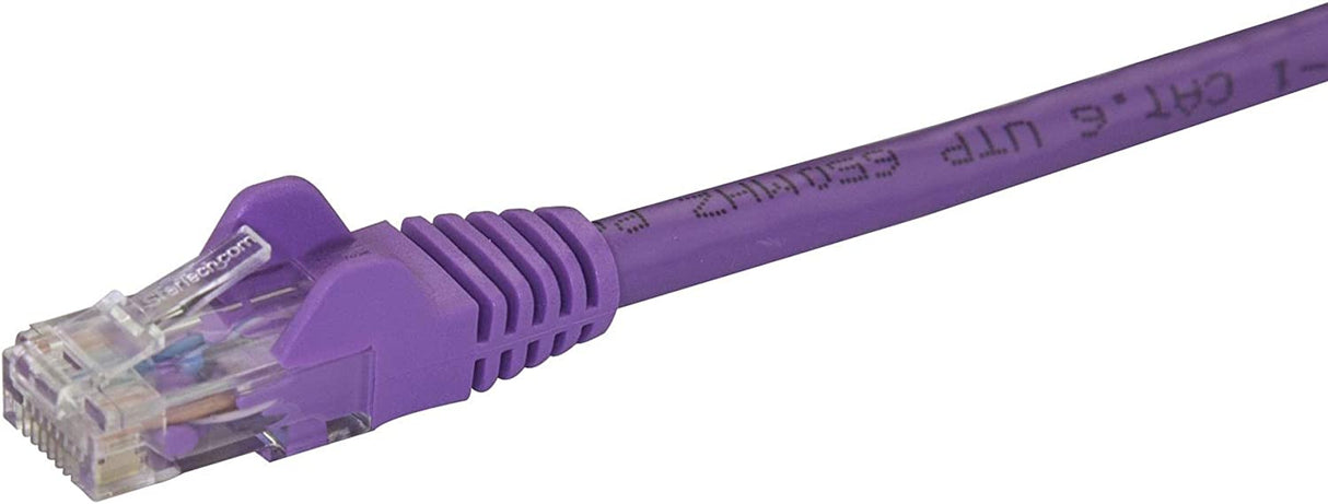StarTech.com 7ft CAT6 Ethernet Cable - Purple CAT 6 Gigabit Ethernet Wire -650MHz 100W PoE RJ45 UTP Network/Patch Cord Snagless w/Strain Relief Fluke Tested/Wiring is UL Certified/TIA (N6PATCH7PL) Purple 7 ft / 2.1 m 1 Pack