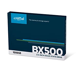 Crucial BX500 1TB 3D NAND SATA 2.5-Inch Internal SSD, up to 540MB/s - CT1000BX500SSD1 1TB Standard Packaging SSD