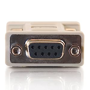 C2G 08075 DB9 Male to DB9 Female Serial RS232 Null Modem Adapter, Beige 1.5 Inch