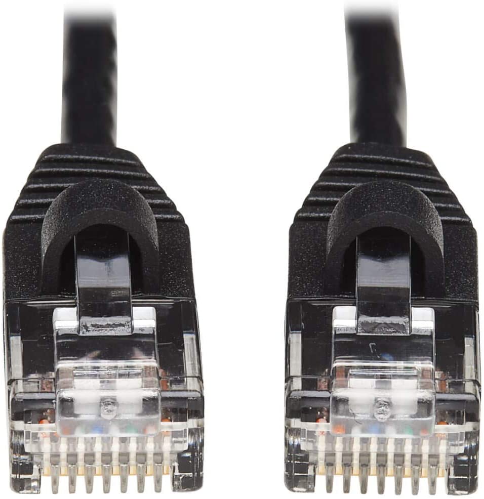 Tripp Lite Cat6a 10G Ethernet Cable, Snagless Molded Slim UTP Network Patch Cable (RJ45 M/M), Black, 15 ft. (N261-S15-BK) Black 15-ft.