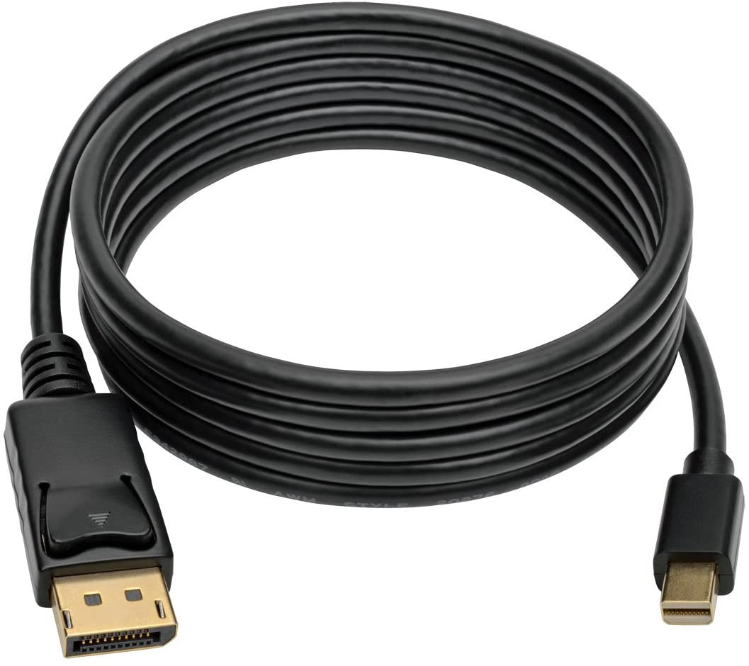 Tripp Lite Mini DisplayPort to DisplayPort Cable, 4K x 2K @ 60Hz, 4096 x 2160 (M/M), Black, 6-ft (P583-006-BK) 6-ft Black