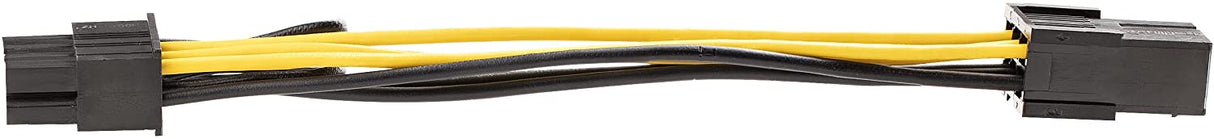 StarTech.com PCI Express 6 pin to 8 pin Power Adapter Cable - Power cable - 6 pin PCIe power (F) to 8 pin PCIe power (M) - 6.1 in - yellow - PCIEX68ADAP,Black, Yellow