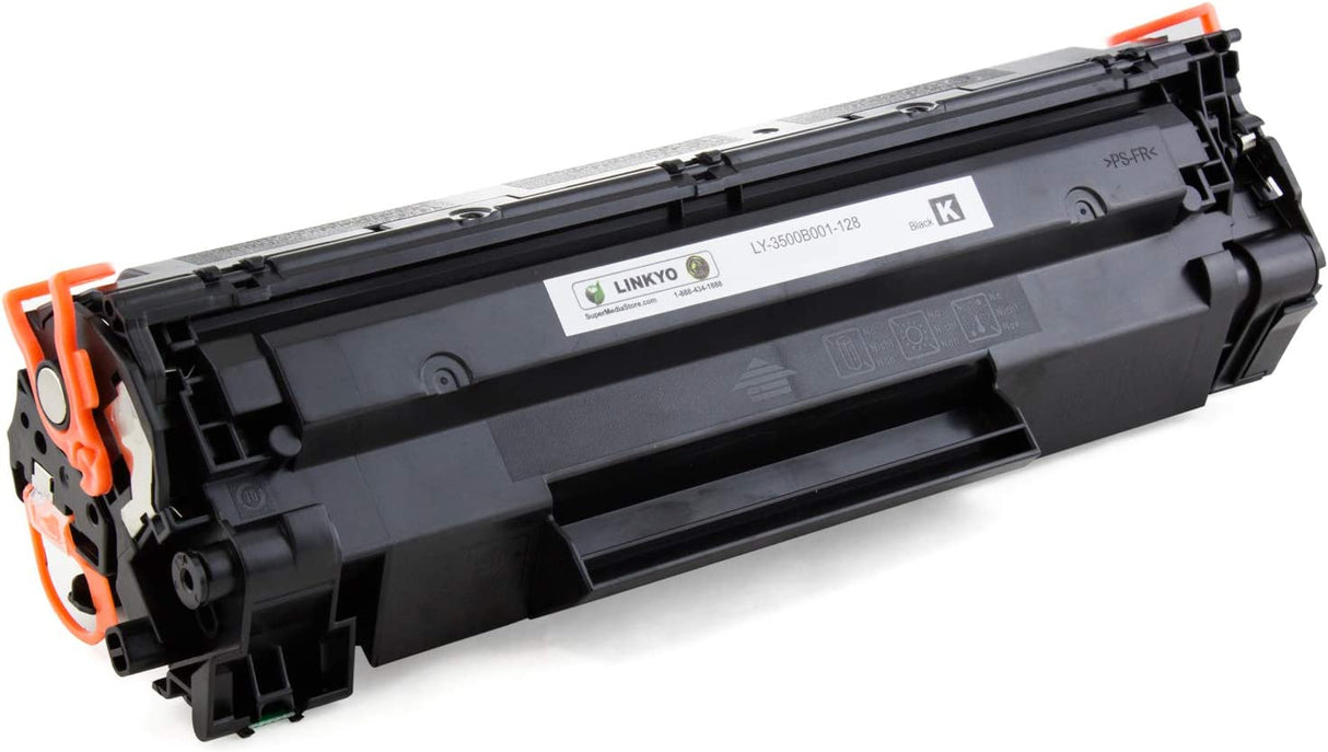 LINKYO Compatible Toner Cartridge Replacement for Canon 128 (Black, 2-Pack)