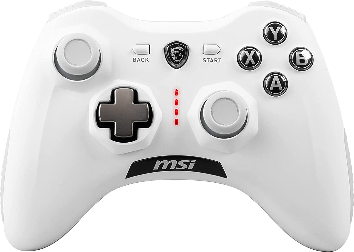 MSI Force GC30V2 White Wireless Gaming Controller, Dual Vibration Motors, Dual Connection Modes, Interchangable D-Pads, Compatible with PC & Android Force GC30 V2 WHITE