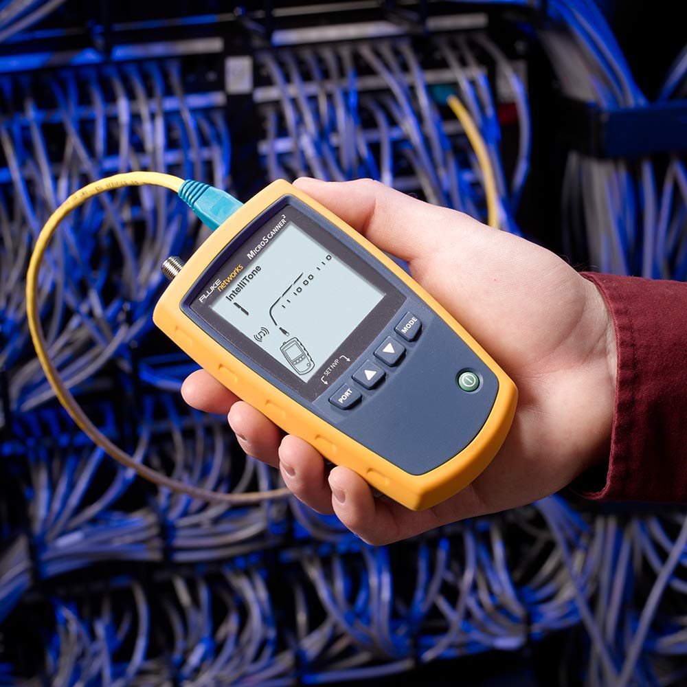 Fluke Networks MS2-100 MicroScanner2 Copper Cable Verifier with Built-In IntelliTone Toning, Troubleshoots RJ11, RJ45, Coax, Tests 10/100/1000Base-T, and Voip MS2-100: MicroScanner2 Cables