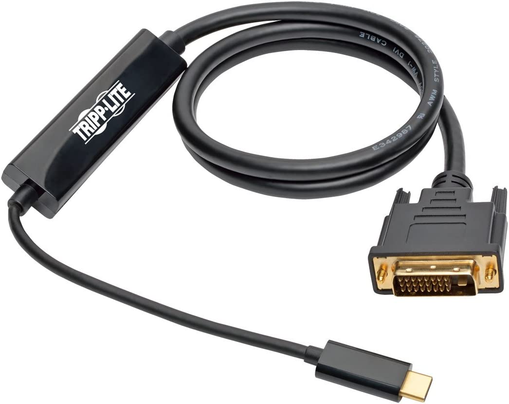 Tripp Lite U444-003-D USB C to Dvi Adapter Cable Converter 1080p M/M Thunderbolt 3 Compatible, USB Type C to Dvi, USB-C, USB Type-C 3' 3' 3ft. DVI